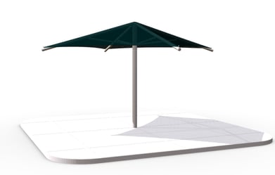 Cropped-Square Umbrella-Forest Green