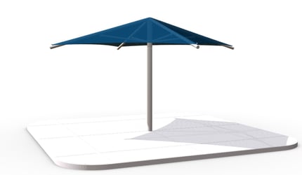 Cropped-Square Umbrella-True Blue