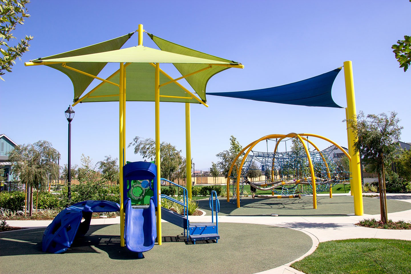 NUVO Parkside-CA-Playgrounds-PS3-70664-Shade Sail-Ascend Rope Climber