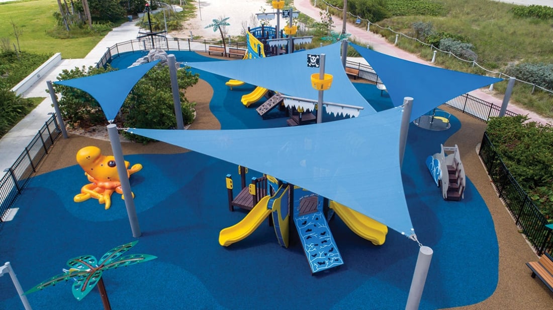 Altos Del Mar Park Playground Shade