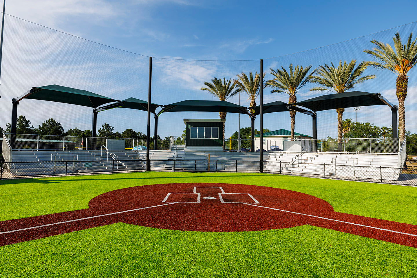 Bragan Baseball Complex Upgrades Spectator Seating with Custom Shade