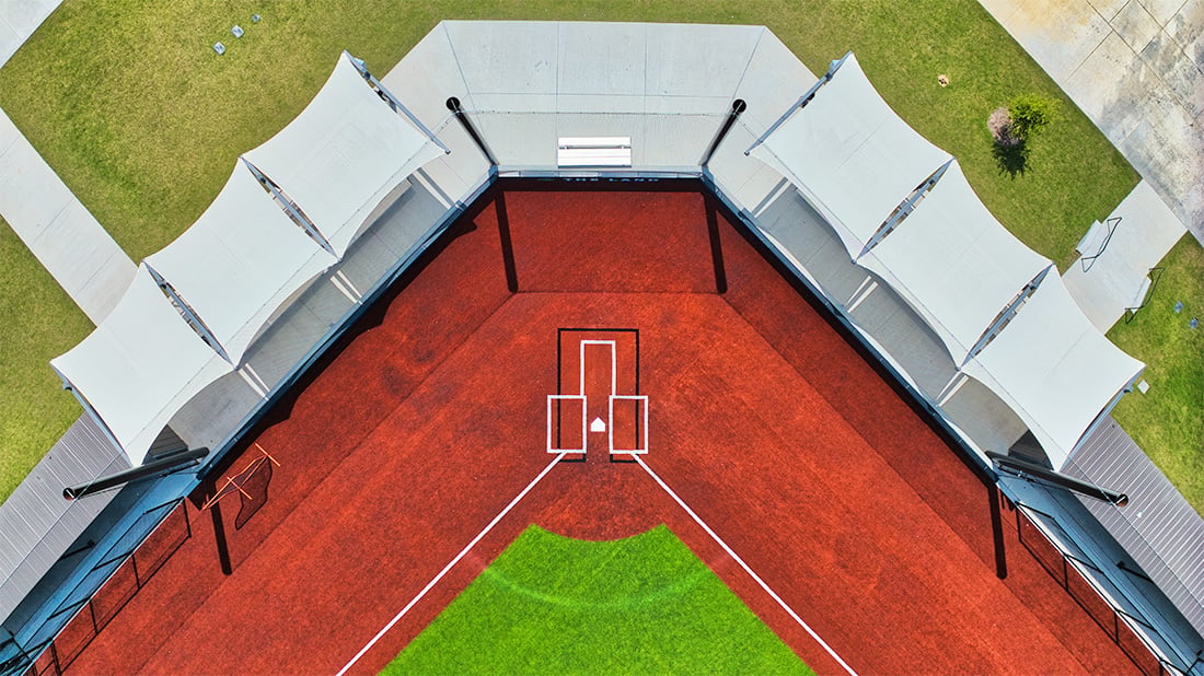 The Land at Saraland Provides Shaded Spectator Seating